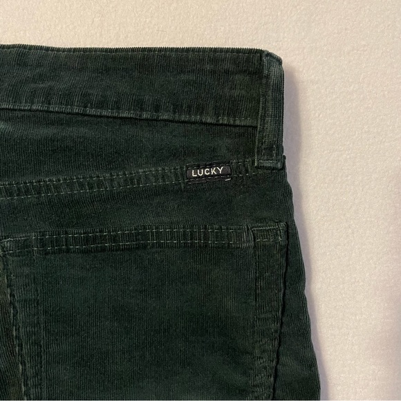Lucky Brand Corduroy Jeans Ava Skinny Mid-rise Dark Green - Picture 7 of 15